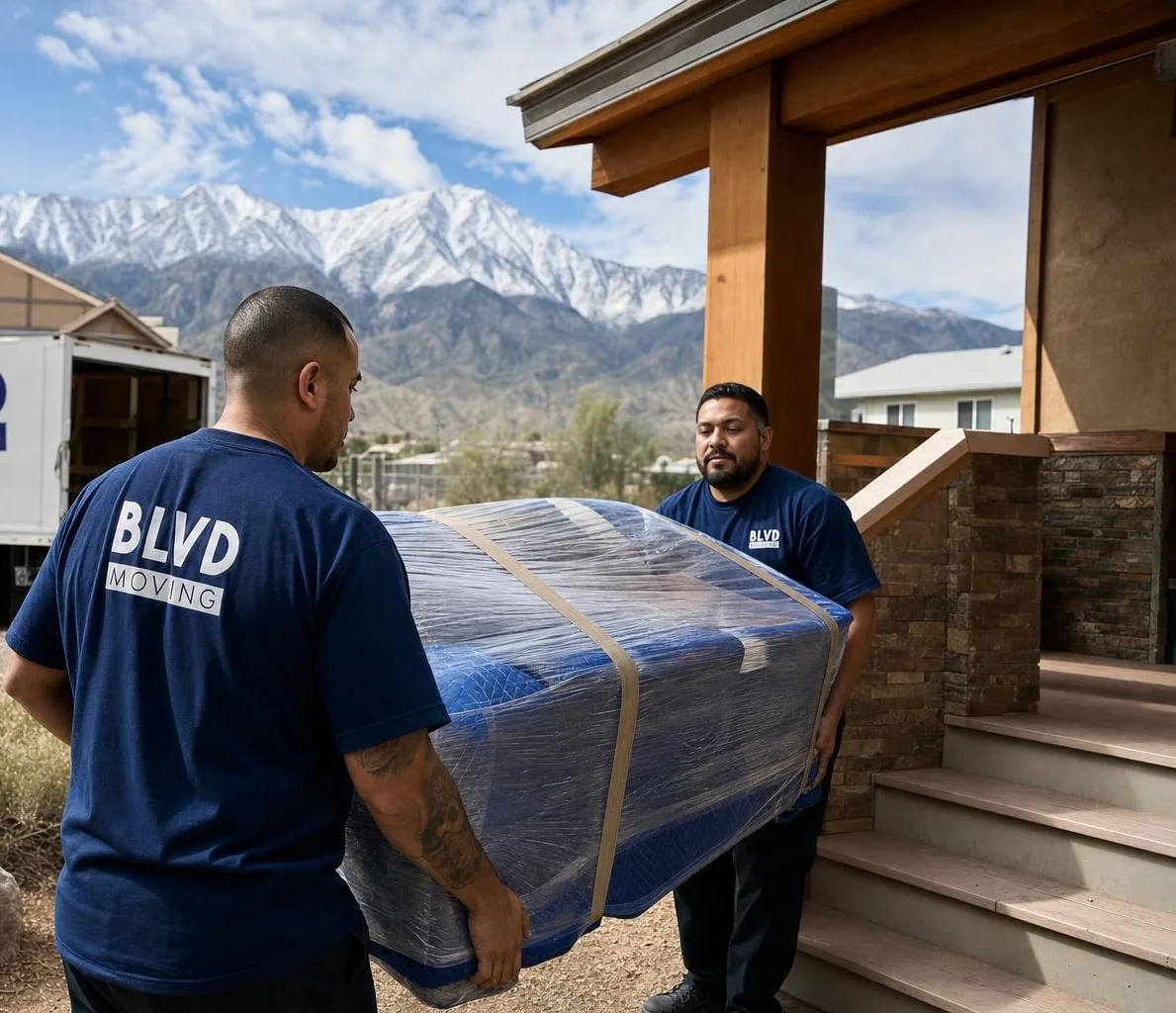 BLVD Moving crew working in Inyo County
