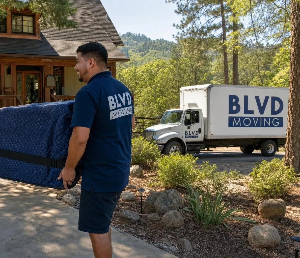 BLVD Moving crew working in Mariposa County