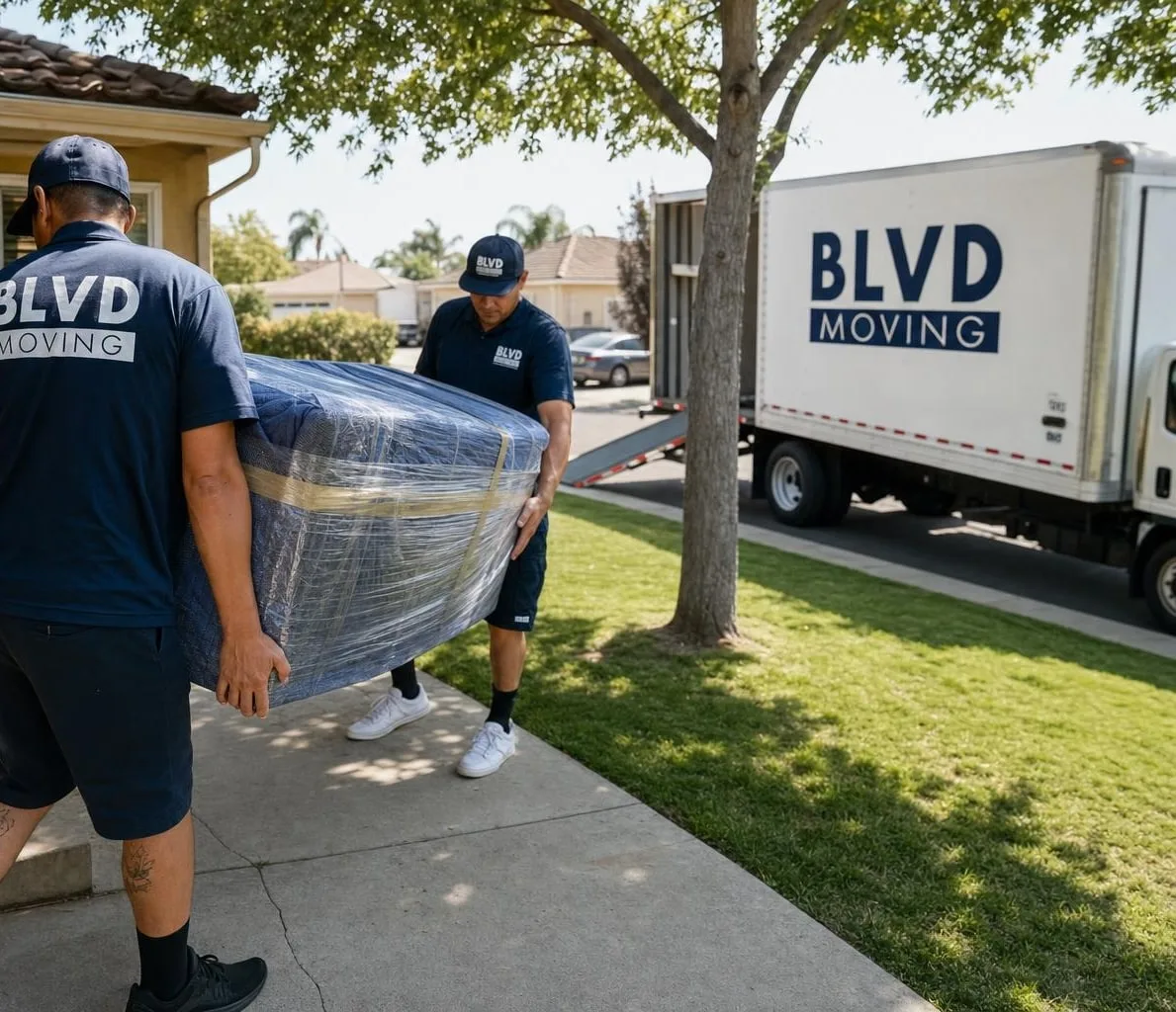 BLVD Moving crew working in Merced County