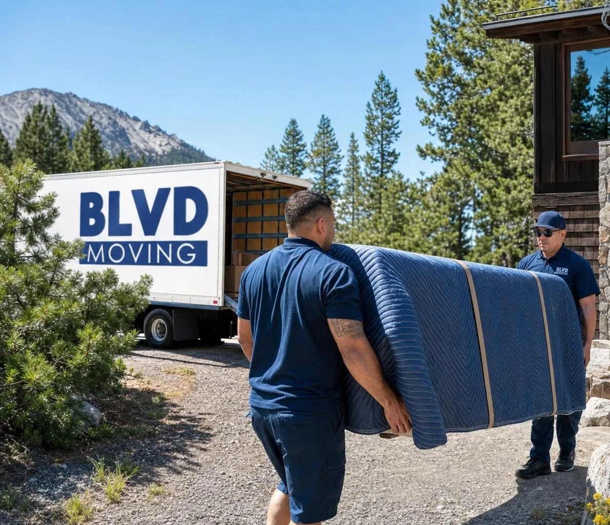 BLVD Moving crew working in Mono County