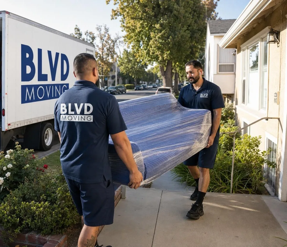 BLVD Moving crew working in Riverside County