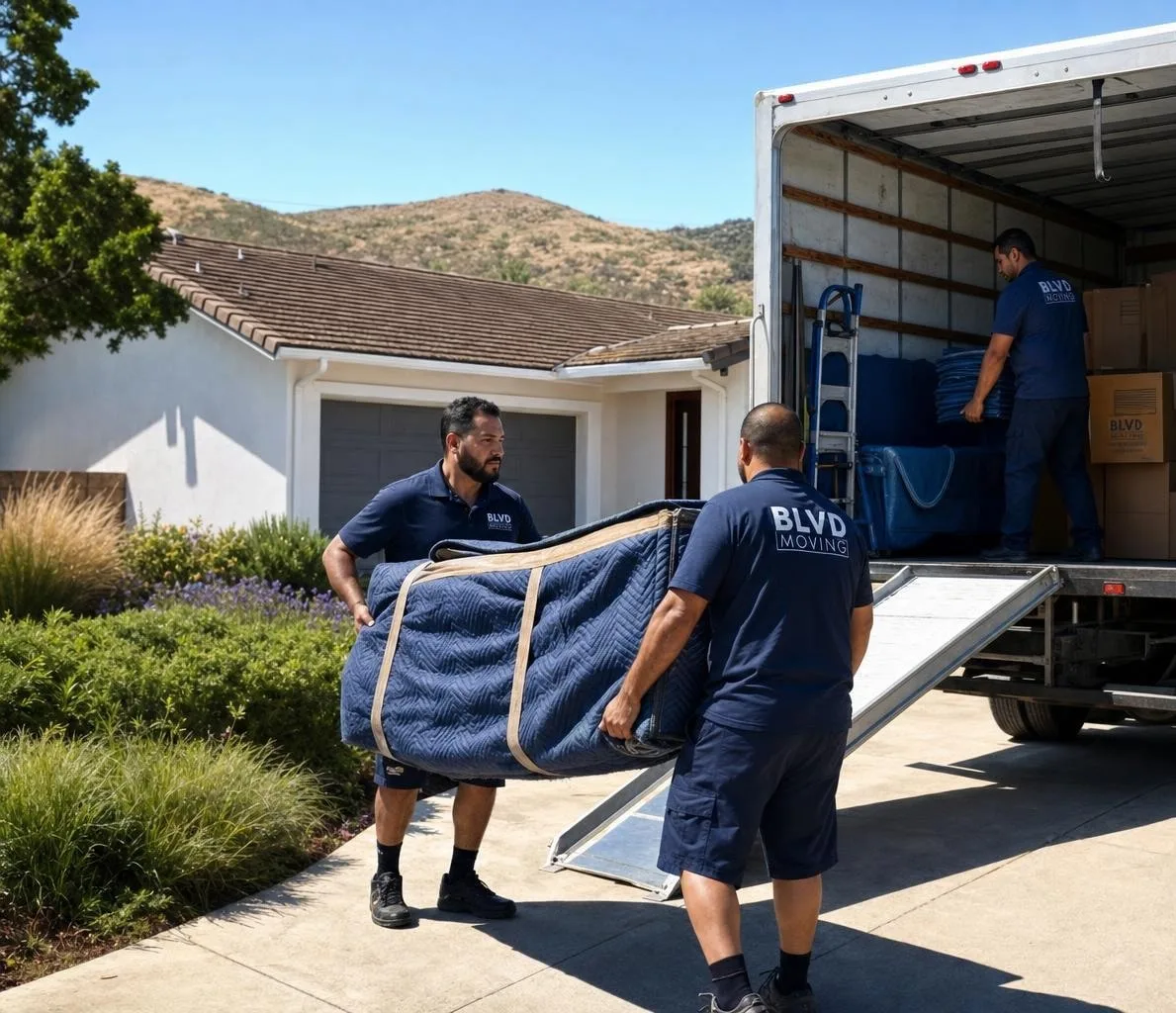 BLVD Moving crew working in San Benito County