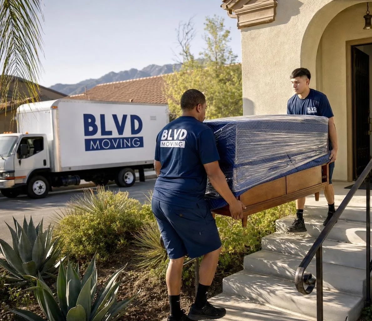 BLVD Moving crew working in San Bernardino County
