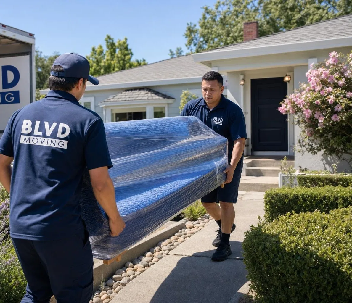 BLVD Moving crew working in Santa Clara County