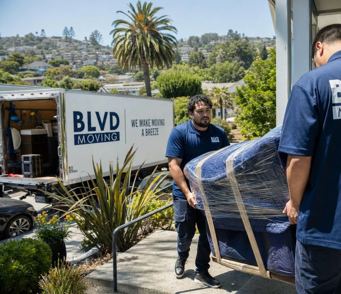 BLVD Moving crew working in Santa Cruz County