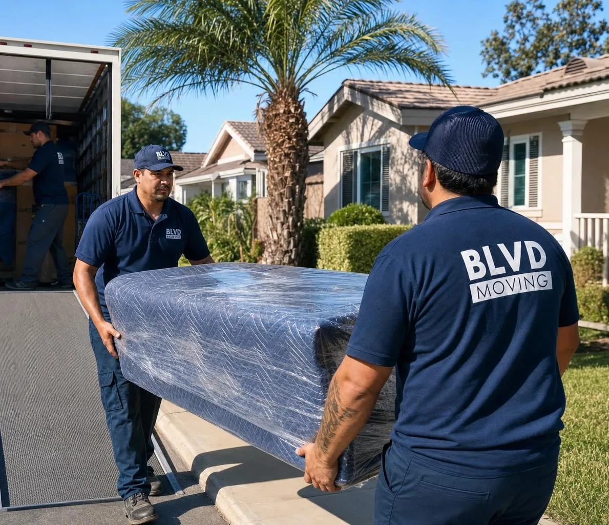BLVD Moving crew working in Tulare County