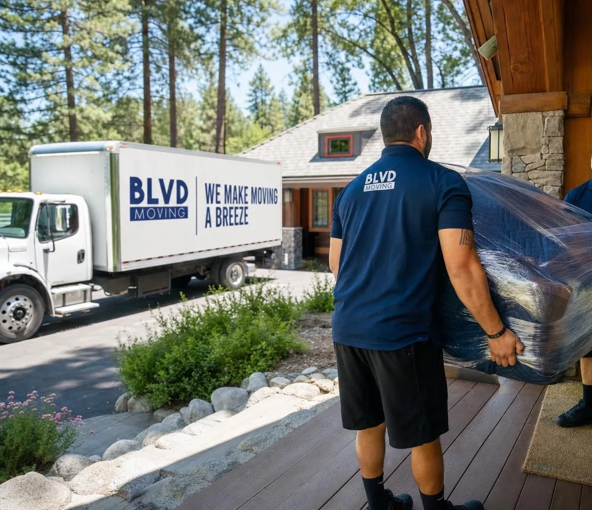 BLVD Moving crew working in Tuolumne County
