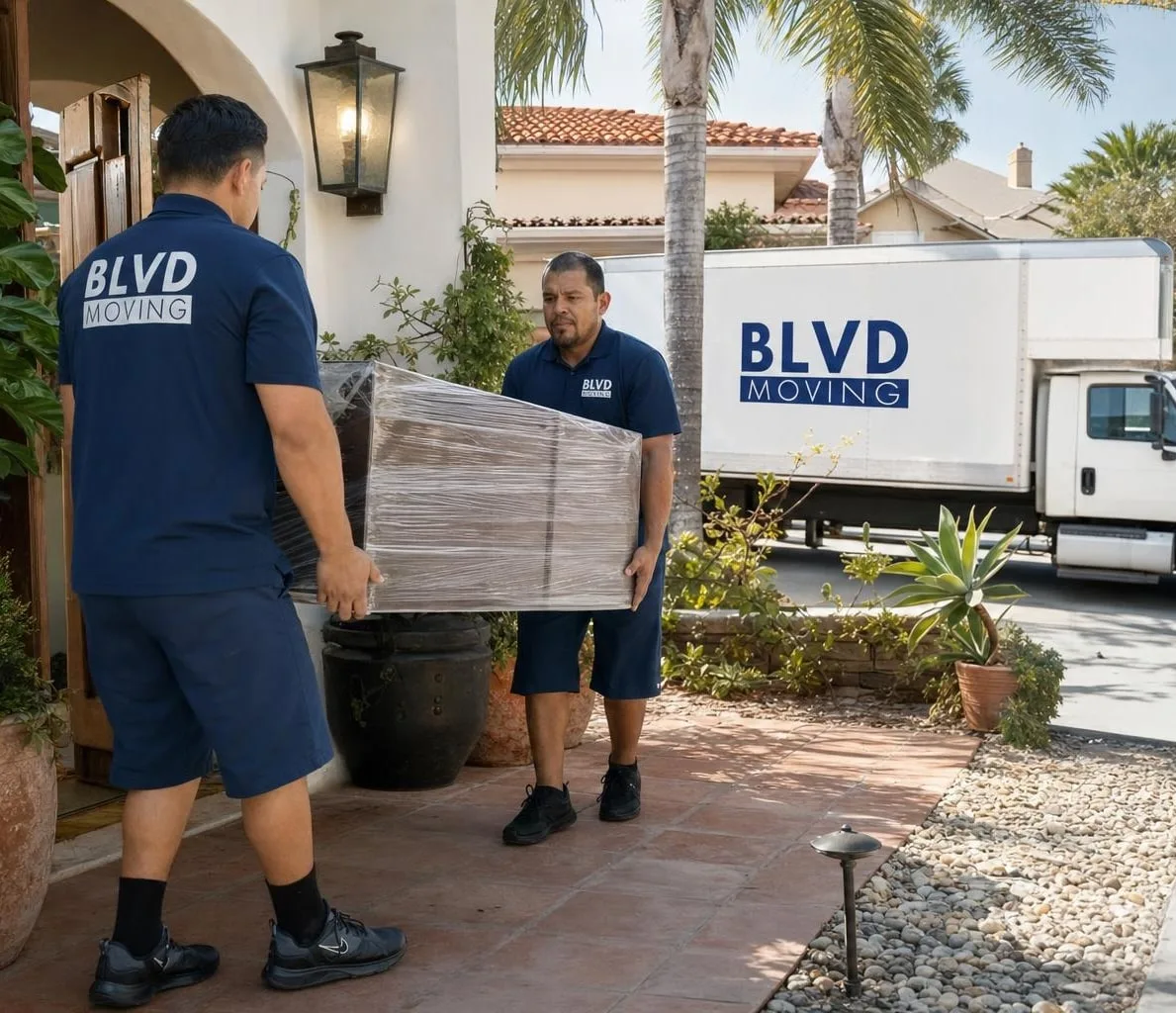 BLVD Moving crew working in Ventura County
